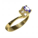 14K-18K Yellow Gold Tanzanite-Diamond - immagine 2